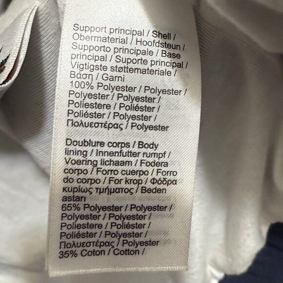 Lacoste Sport Dark Blue Full Zip Track Jacket Men's XL Multicolor Collar - Picture 7 of 15